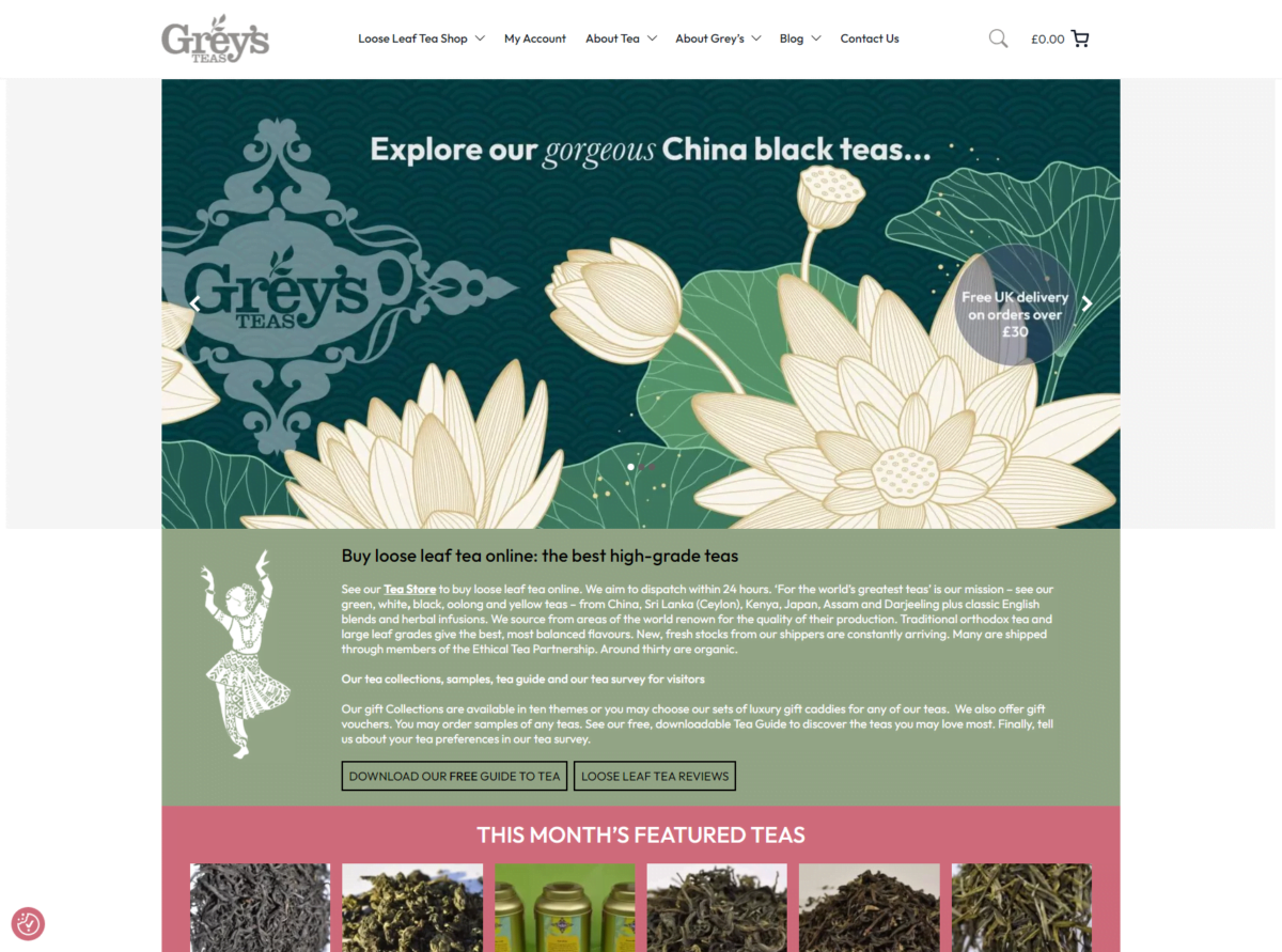 Loose Leaf Tea Shop Grey's Teas